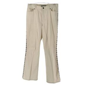Ralph Lauren Jeans Co Southwestern Beaded High Rise Bootcut Cream Boho Size 10
